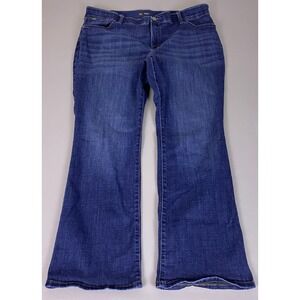 Lee Bootcut Jeans Plus Womens 20W Flex Motion Mid Rise Regular Fit Dark Blue EUC